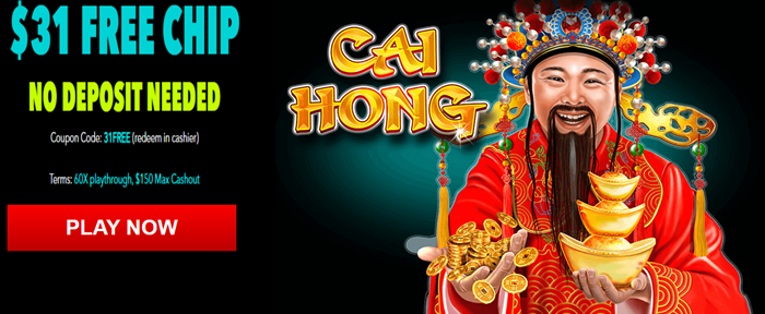 SlotOCash - Cai Hong: Discover a World of Wealth and Prosperity with a $31 No Deposit Bonus!